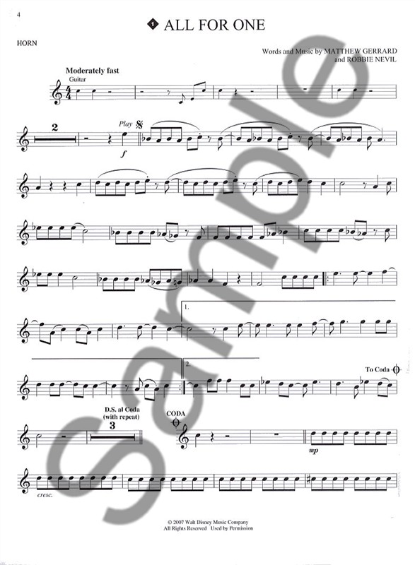 Hal Leonard Instrumental Play-Along: High School Musical 2 (Horn)
