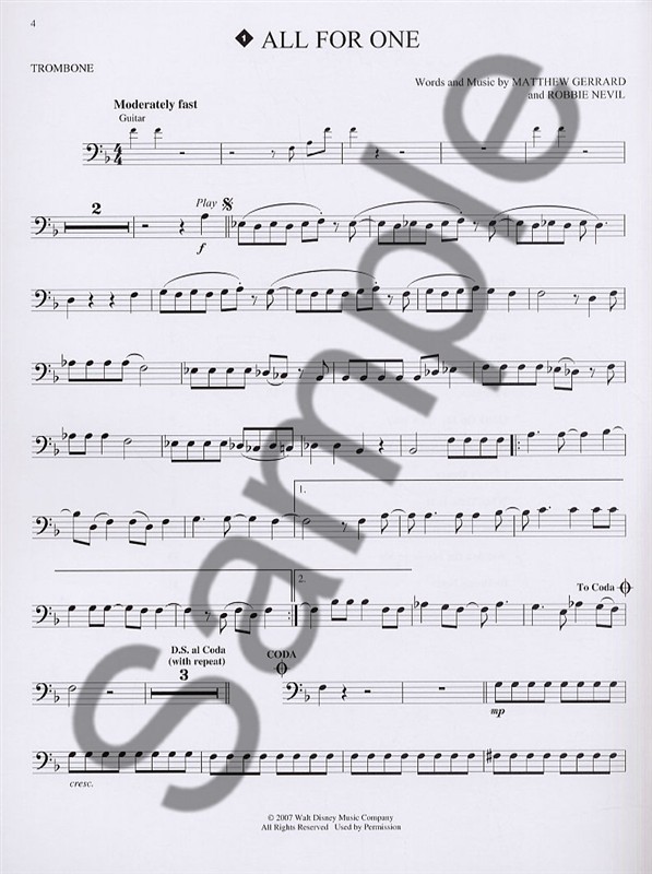 Hal Leonard Instrumental Play-Along: High School Musical 2 (Trombone)