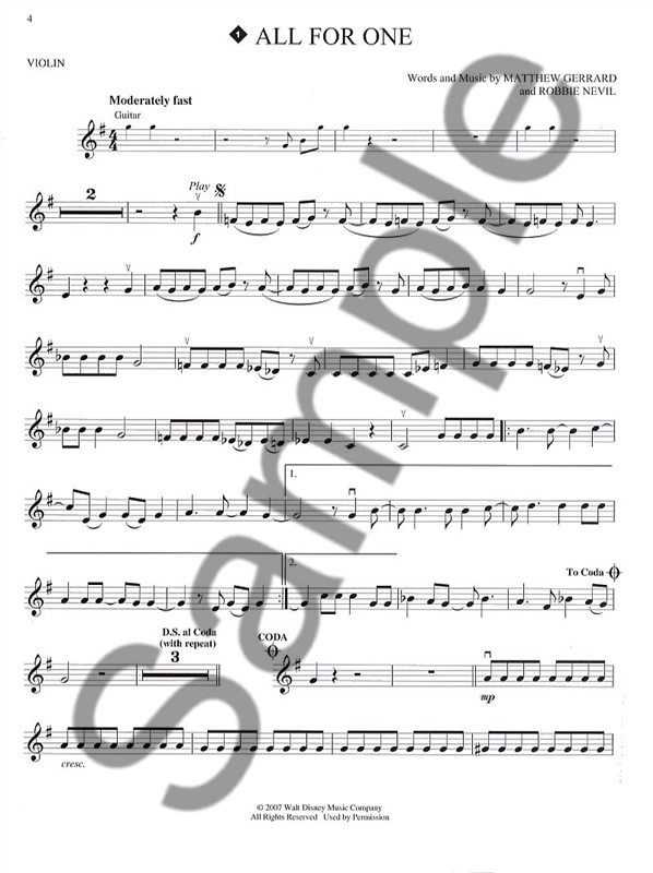 Hal Leonard Instrumental Play-Along: High School Musical 2 (Violin)