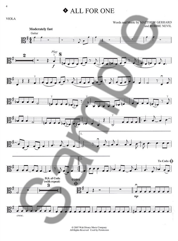 Hal Leonard Instrumental Play-Along: High School Musical 2 (Viola)