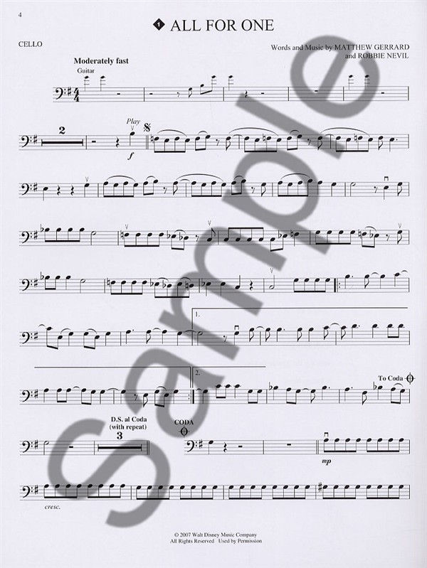 Hal Leonard Instrumental Play-Along: High School Musical 2 (Cello)