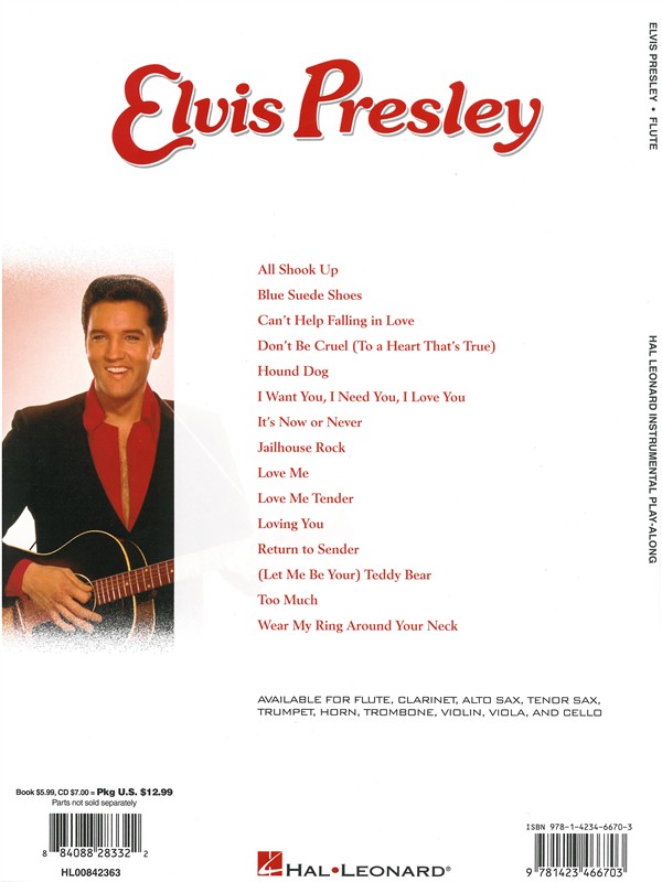 Hal Leonard Instrumental Play-Along: Elvis Presley (Flute)