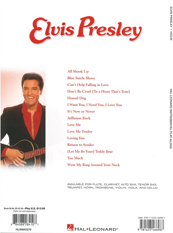 Hal Leonard Instrumental Play-Along: Elvis Presley (Violin)