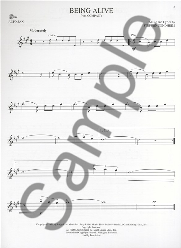 Alto Saxophone Play-Along: Stephen Sondheim - Broadway Solos
