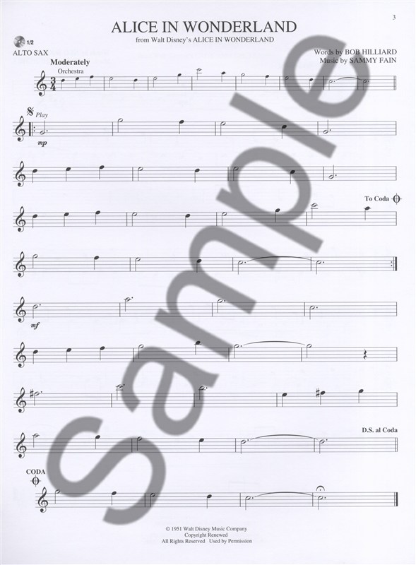 Alto Saxophone Play-Along: Disney Classics