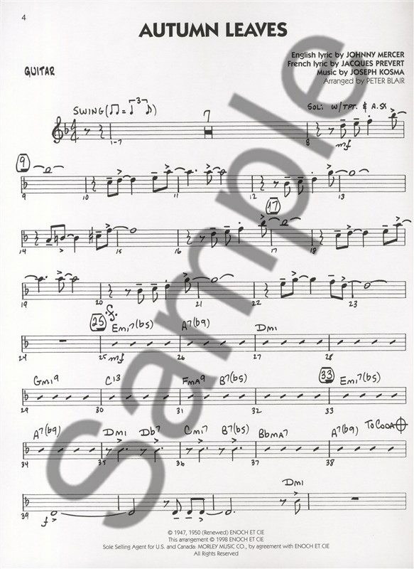 Big Band Play-Along Volume 7: Standards - Guitar