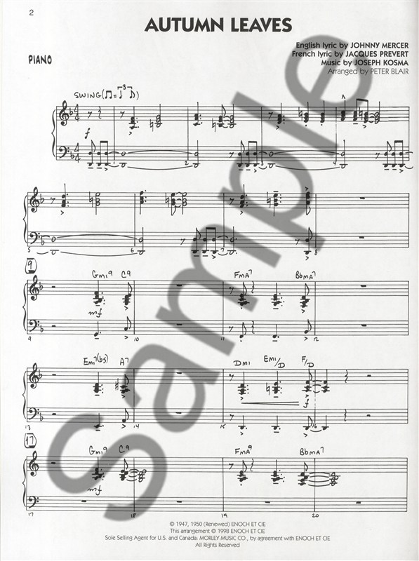 Big Band Play-Along Volume 7: Standards - Piano