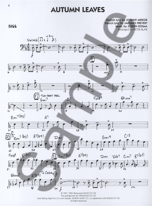 Big Band Play-Along Volume 7: Standards - Bass Guitar