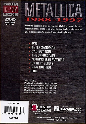 Legendary Drum Licks: Metallica 1988-1997 (DVD)