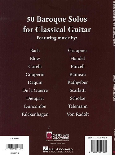 50 Baroque Solos For Classical Guitar
