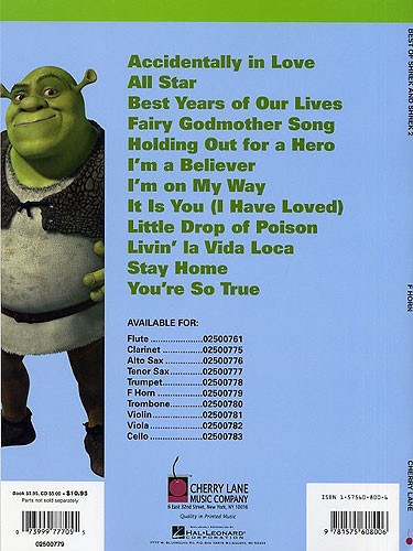Best Of Shrek And Shrek 2 - Instrumental Solos (Horn In F)