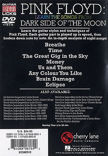 Pink Floyd: Learn The Songs From Dark Side Of The Moon