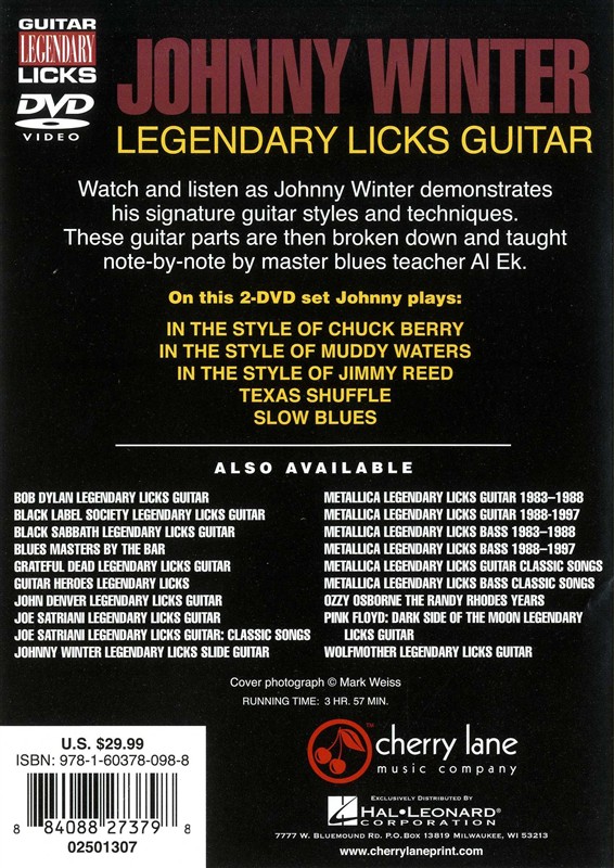 Legendary Guitar Licks: Johnny Winter