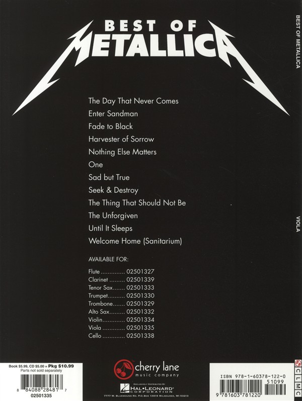 Metallica: Best Of - Viola