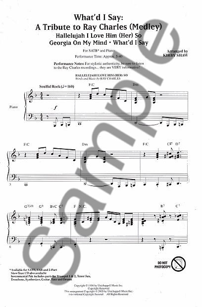 What'd I Say - A Tribute to Ray Charles (SATB)