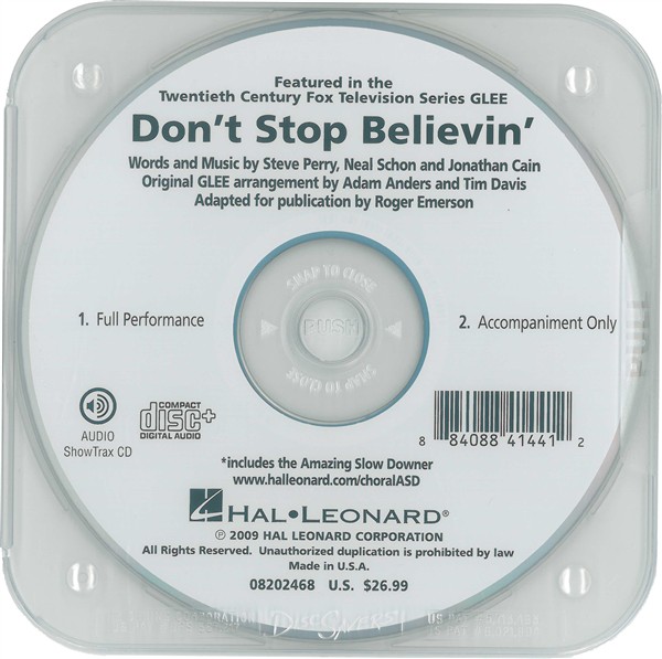 Journey: Don't Stop Believin' (Glee) - Showtrax CD