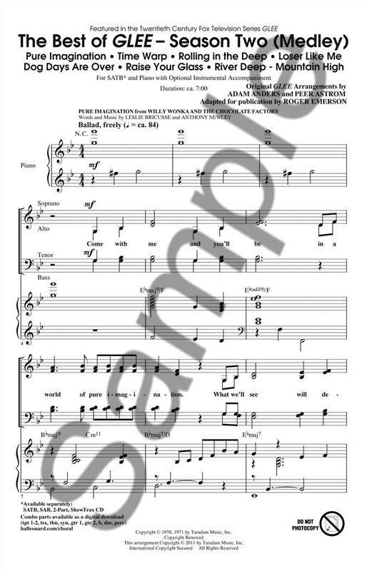The Best Of Glee - Season Two Medley (SATB)