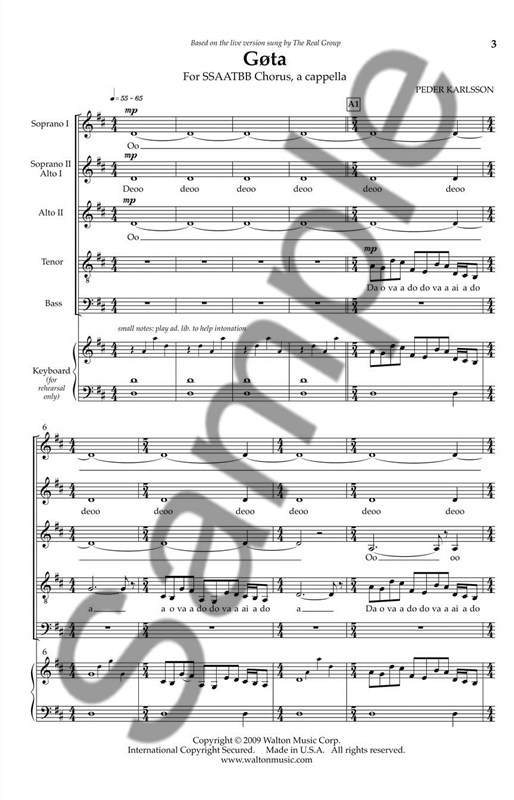 The Real Group: Gøta (SATB)