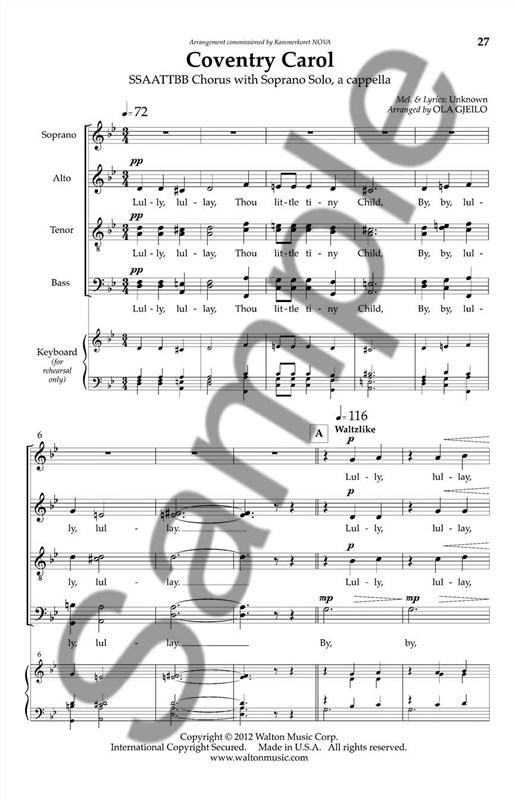 Ola Gjeilo: Christmas Carols - Volume 2