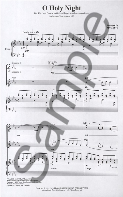 O Holy Night (SSA)