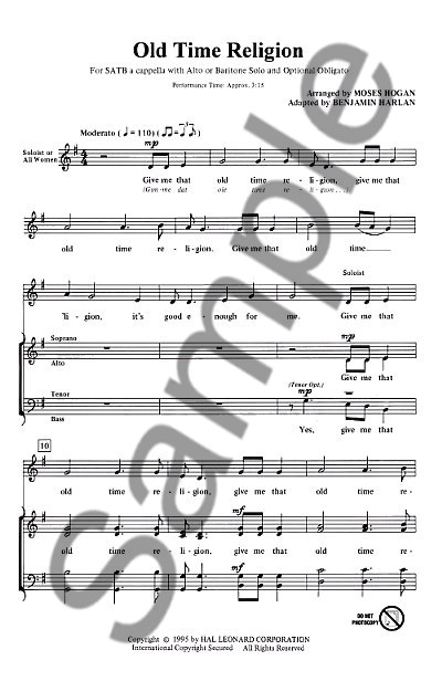 Moses Hogan: Old Time Religion