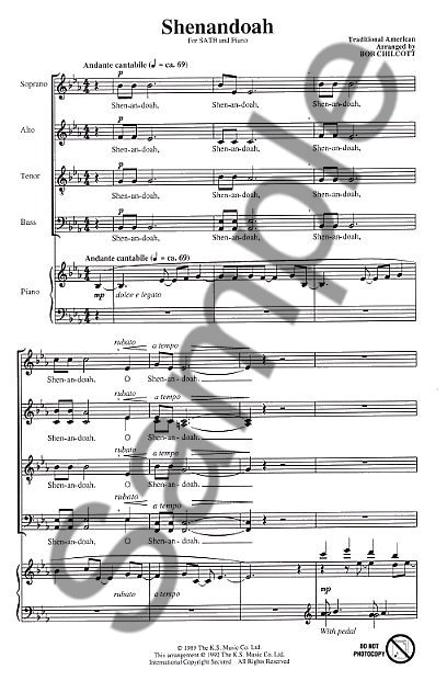 Shenandoah (SATB/Piano)