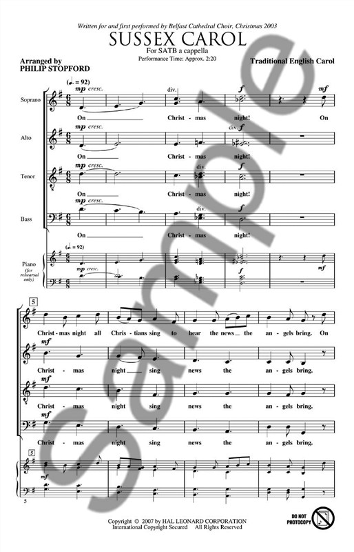 Philip Stopford: Sussex Carol
