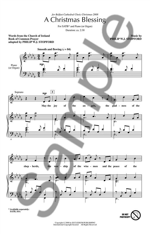 Philip Stopford: A Christmas Blessing (SATB)