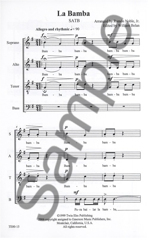 La Bamba - SATB