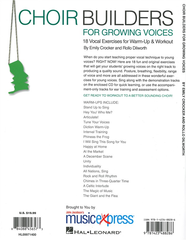 Emily Crocker/Rollo Dilworth: Choir Builders For Growing Voices - 18 Vocal Exerc