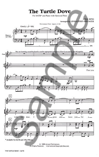The Turtle Dove (SATB)