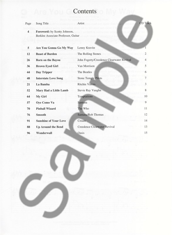 A Modern Method For Guitar: Volume 1 - Rock Songbook