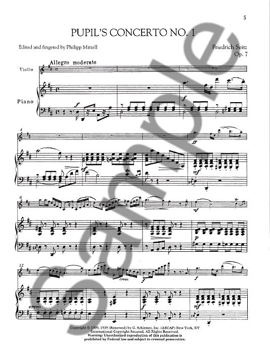 Friedrich Seitz: Complete Pupil's Concertos Nos.1-5