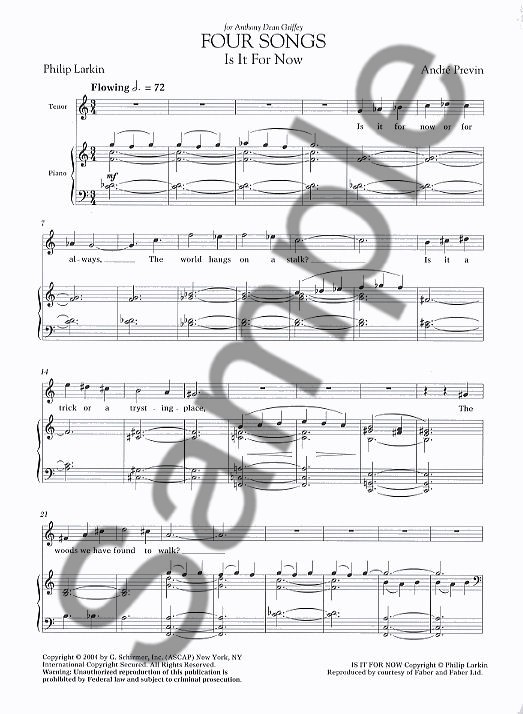 André Previn - Four Songs