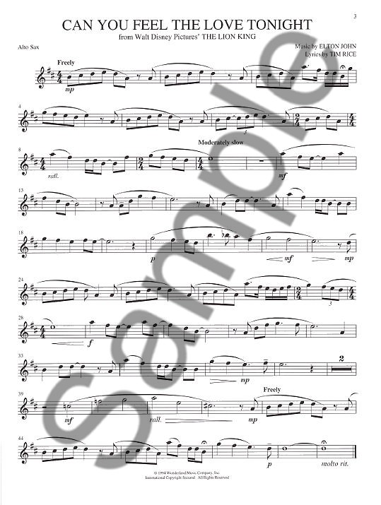 Disney Movie Magic Instrumental Solo Alto Saxophone