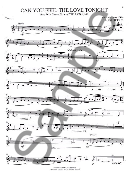 Disney Movie Magic Instrumental Solo Trumpet