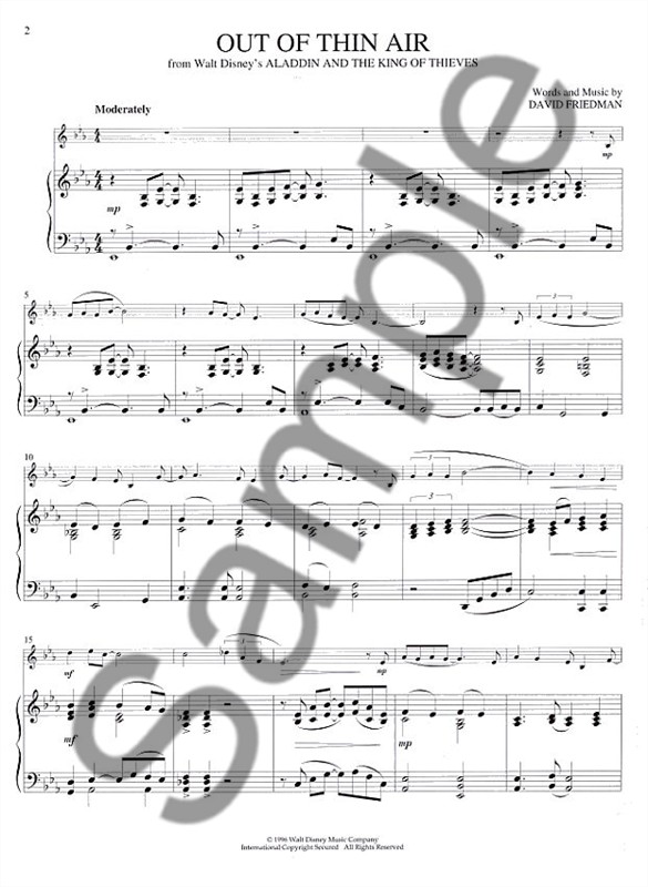 Disney Movie Magic Instrumental Solos Piano Accompaniment