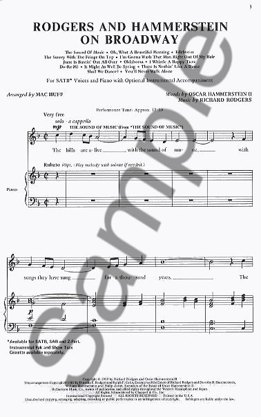 Rodgers And Hammerstein On Broadway (SATB)
