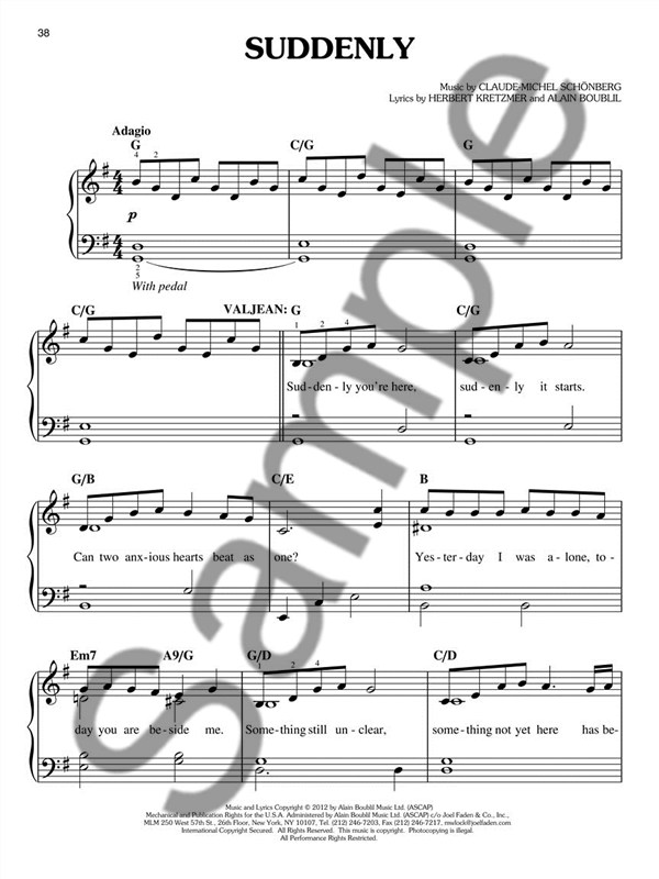 Alain Boublil/Claude-Michel Schönberg: Les Miserables (Selections From The Movie