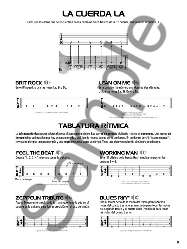 Hal Leonard Guitar Tab Method - Book One (Spanish Edition)