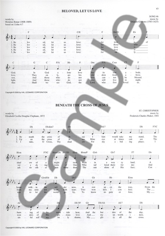 The Hymn Fake Book - A Collection Of Over 1000 Multi-Denominational Hymns (C Edi