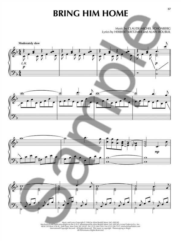 Alain Boublil/Claude-Michel Schönberg: Les Misérables - Piano Solo (Update)