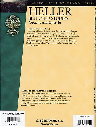 Stephen Heller: Selected Studies Op.45 And Op.46