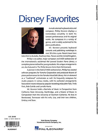 Hal Leonard Student Piano Library: Disney Favourites