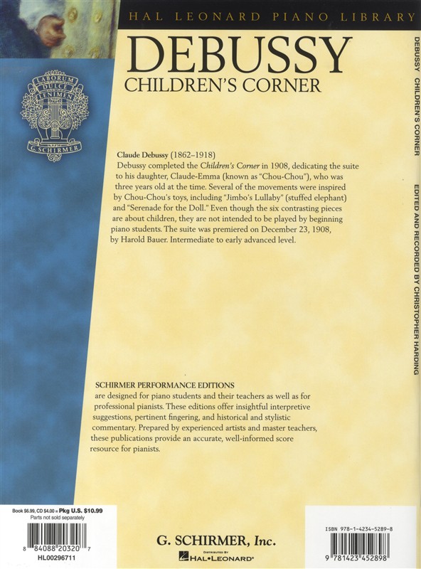 Claude Debussy: Children's Corner (Book/CD)