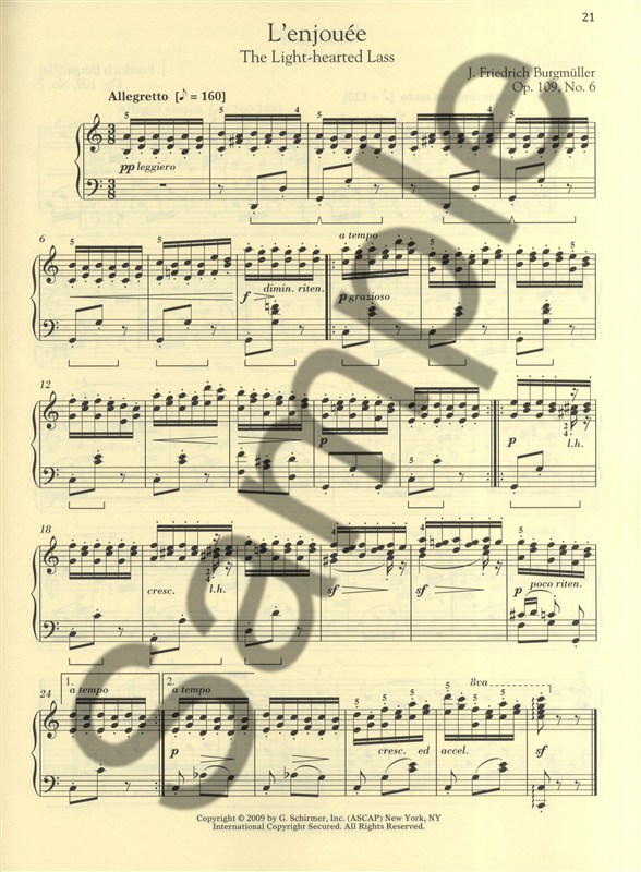 Johann Friedrich Burgmüller: 18 Characteristic Studies Op.109 - Schirmer Perform
