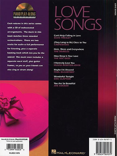 Piano Play-Along Volume 7: Love Songs