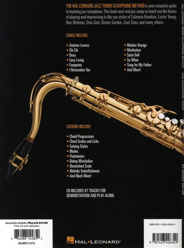 Hal Leonard Saxophone Method: Jazz Saxophone - Tenor