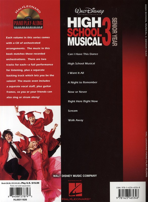 Piano Play-Along Volume 72: High School Musical 3