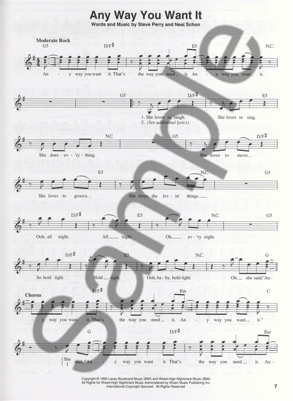 Rock Band 2 - Vocal Lead Sheets